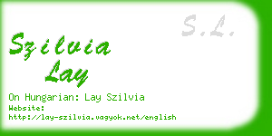 szilvia lay business card